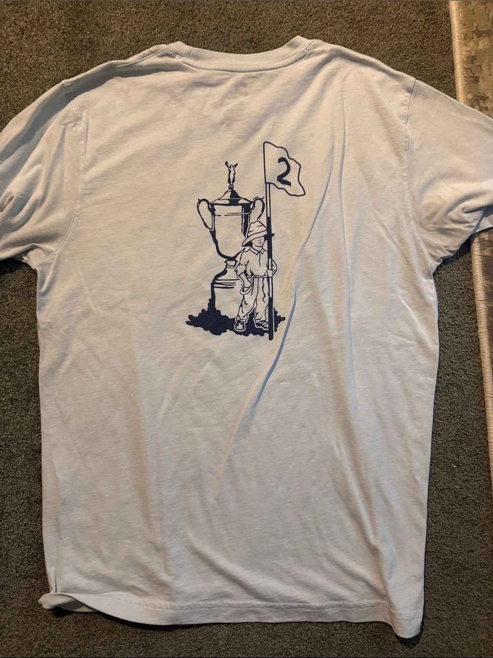 Footjoy White Graphic Golf Trophy T-Shirt in Navy Print